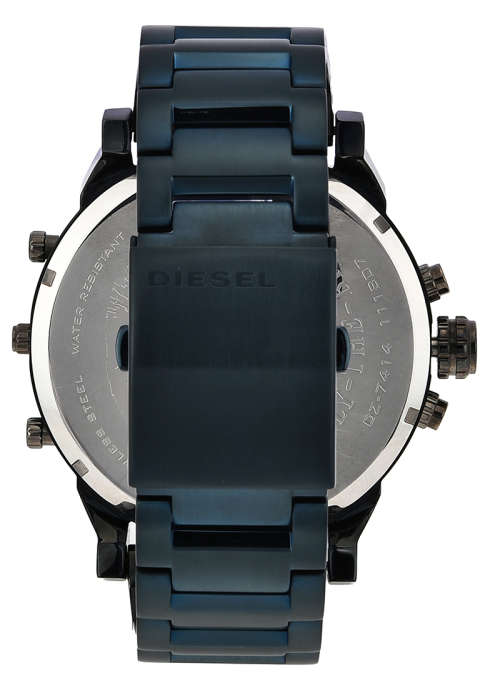DIESEL DZ7414 GENTS  XXL BIG DADDY 57mm BLUE STEEL 4 TIMEZONE++R9490.00++WOW!! FIRST ONE IN SA++READ