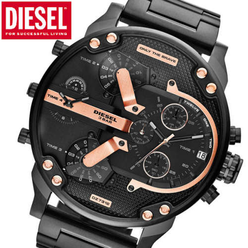 DIESEL GENTS XXL BIG DADDY 57mm 4 TIMEZONE Watch++R8999.99++BRAND NEW 60% Discounted!