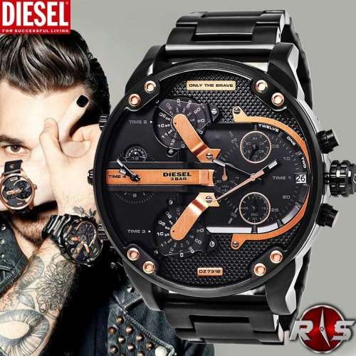 DIESEL GENTS XXL BIG DADDY 57mm 4 TIMEZONE Watch++R8999.99++BRAND NEW 60% Discounted!