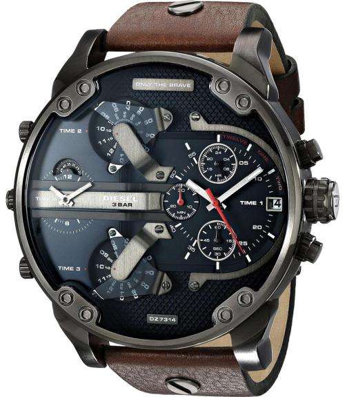 DIESEL DZ7314 GENTS XXL BIG DADDY 57mm 4 TIMEZONE Watch++R7999.99++BRAND NEW IN BOX++