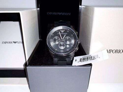EMPORIO ARMANI TAZIO BLACK IP STAINLESS STEEL BRAND NEW GENTS CHRONOGRAPH WATCH WOW!!
