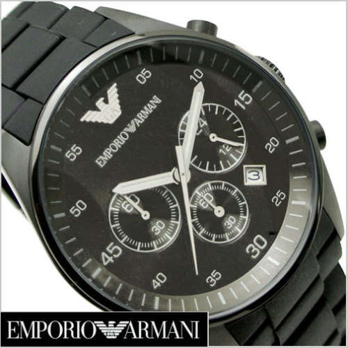 EMPORIO ARMANI TAZIO BLACK IP STAINLESS STEEL BRAND NEW GENTS CHRONOGRAPH WATCH WOW!!