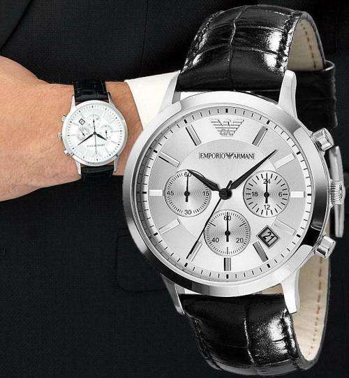 EMPORIO ARMANI RENATO CHRONO WATCH-EXQUISITE STYLE!!++BRAND NEW IN BOX++
