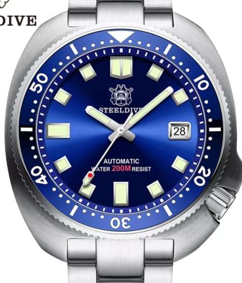 STEELDIVE Bluedial Captain Willard 6105 Homage 200m Sapphire Crystal