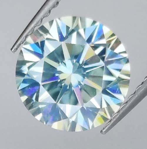 **Massive 2 CT**8mm LIGHT BLUE MOISSANIT