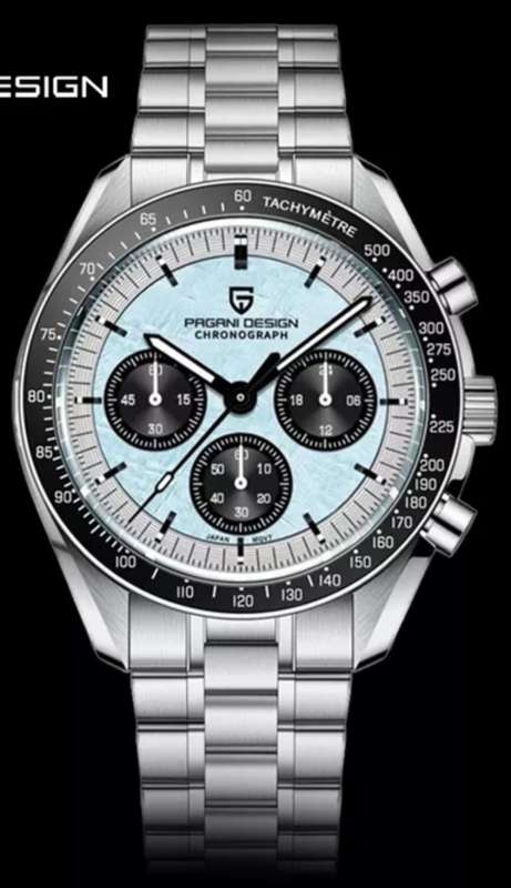 Moonwatch New Sky-blue Panda Seiko VK63 MECCAQUARTZ#ONLY ONE IN SA#