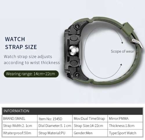 Smael Beast Dual timeview Sportwatch !!