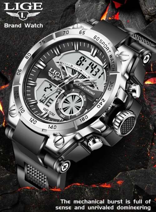 BREATHTAKING!! LIGE GENTS SPORTWATCH NEW IN BOX