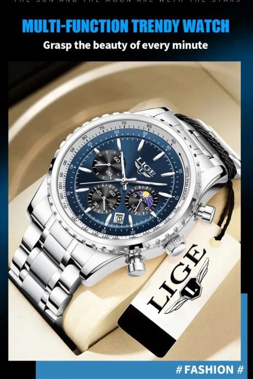 Gents Lige 46mm Aviator Moonface Chronograph-Brandnew!