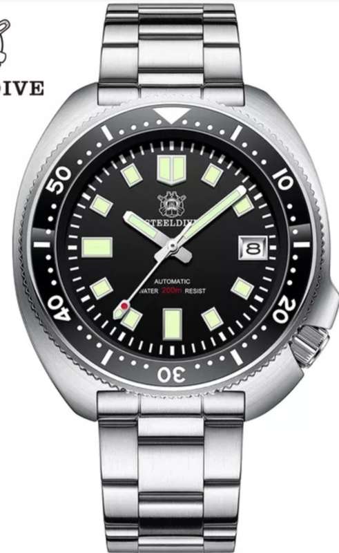 BARGAIN-STEELDIVE 6105 200M SD1970 SEIKO NH35A MVT 24 JEWELS !