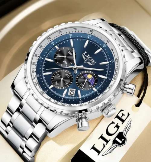 Brandnew Gents 46mm Navitimer style Moonface Chronograph-Lige!