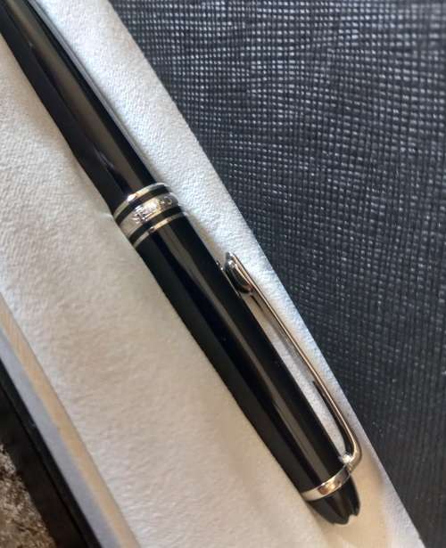 MONT BLANC MEISTERSTUK CLASSIC BLACK ROLLERBALL PEN-LATE ESTATE ITEM.