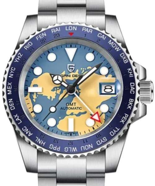 AUTOMATIC GMT PAGANI DESIGN WITH SEIKO TMI NH34A MVT+ORIGINAL BOX
