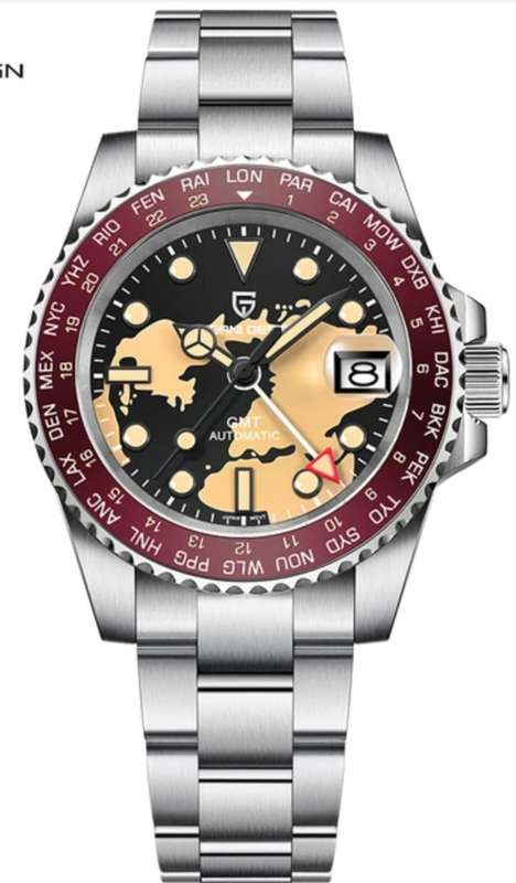 NEW!!-WORLDTIME GMT-2023 Pagani Design NH34A - SEIKO AUTOMATIC MVT 24 JEWELS