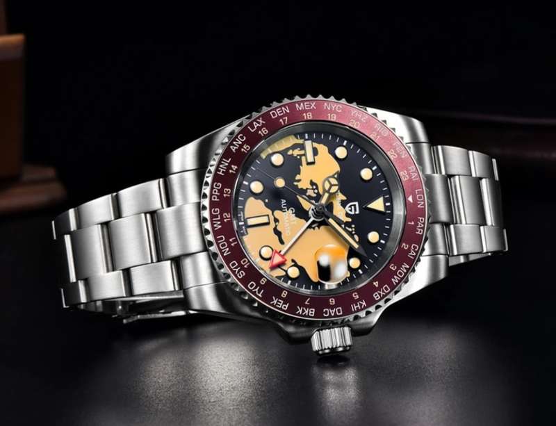 NEW!!-WORLDTIME GMT-2023 Pagani Design NH34A - SEIKO AUTOMATIC MVT 24 JEWELS