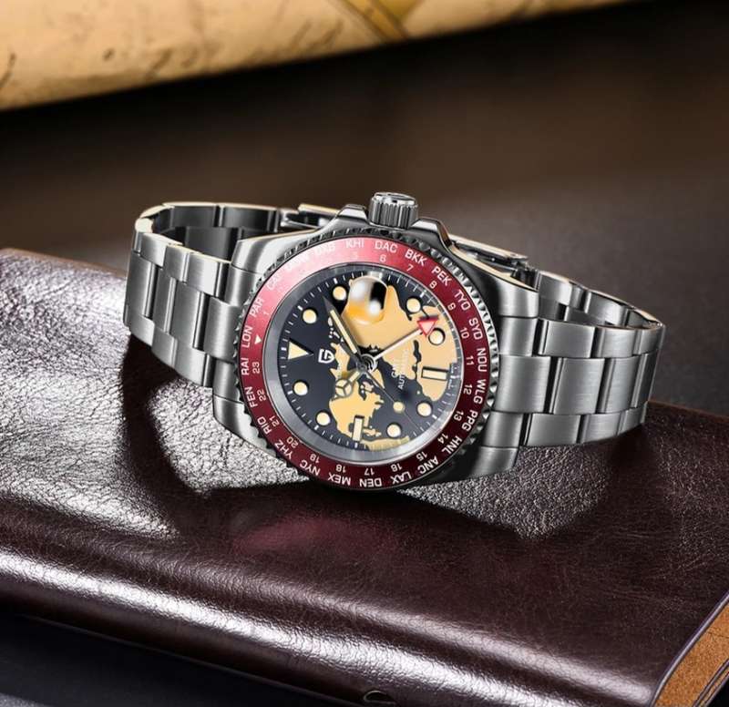 NEW!!-WORLDTIME GMT-2023 Pagani Design NH34A - SEIKO AUTOMATIC MVT 24 JEWELS