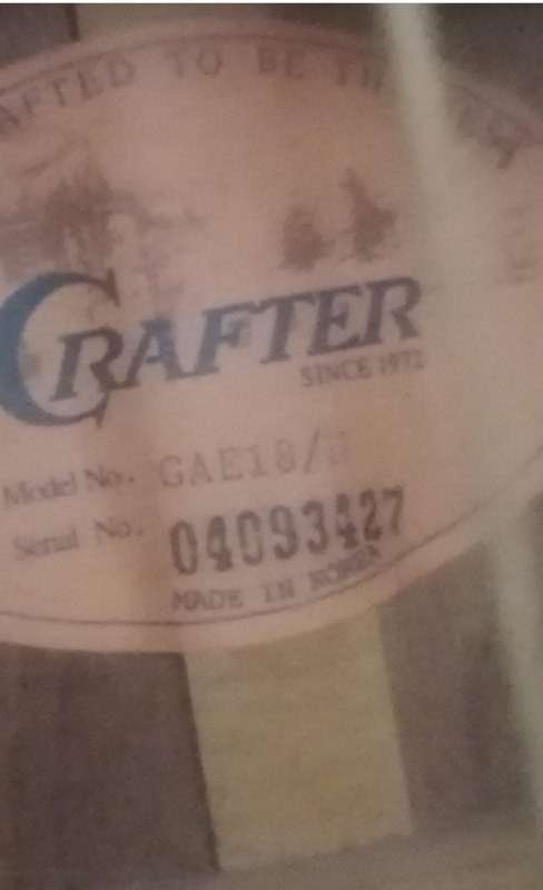 Crafter GAE18/N Grand Auditorium Acoustic/Electric Guitar Fair Condition!!