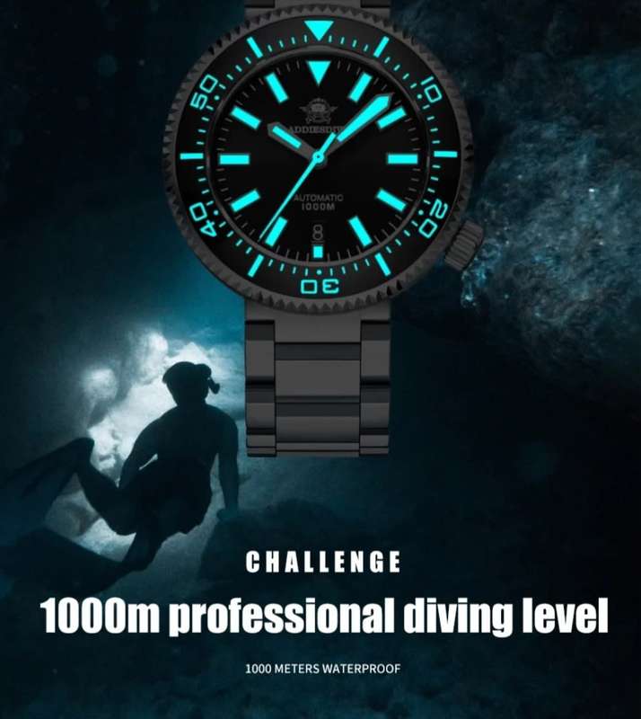 WOW-Spectacular!!-1000m Deapsea Diver Addies 6H Automatic Seiko mvt With Helium safety valve!!