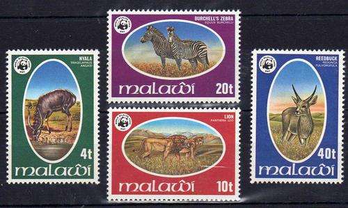 MALAWI 1978 WILDLIFE SET OF 4 U.M.M. SG 567-570. CAT 27 POUNDS.