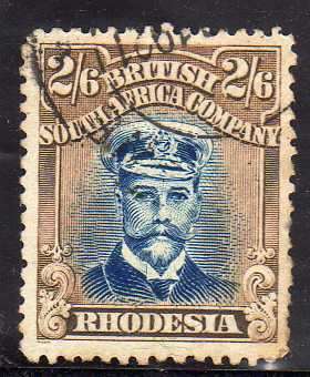 RHODESIA 1913 DEFIN 2/6d FINE USED SACC 274. CAT R800.