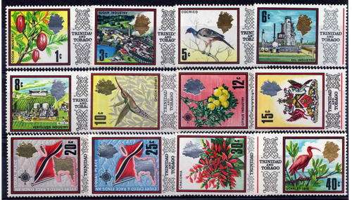 TRINIDAD & TOBAGO 1969 DEFINITIVE PART SET OF 12. MIXED U.M.M. & M.M..