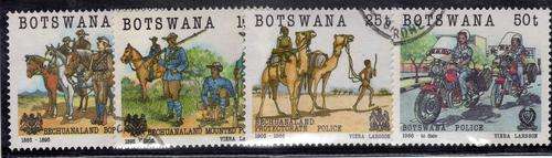 BOTSWANA 1985 POLICE CENT SET OF 4 V.F.U. SG 582-5. CAT 10,50 POUNDS.