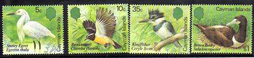 CAYMAN ISLANDS 1984 BIRDS OF CAYMAN SET OF 4 V.F.U. SG 592-5. CV 15 POUNDS