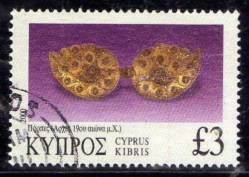 CYPRUS 2000 JEWELLERY 3 POUND VERY FINE USED. SG 995. CAT 12 POUNDS.