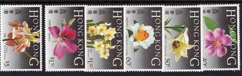 HONG KONG 1985 "NATIVE FLOWERS" SET OF 6 U.M.M. SG 497-502. CAT 16,50 POUNDS.
