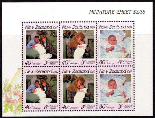 NEW ZEALAND 1989 HEALTH. MINI SHEET U.M.M. SG MS 1519. CAT 5,50 POUNDS.