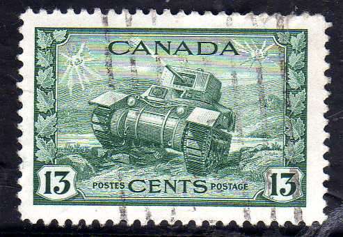 CANADA 1942 WAR EFFORT 13c FINE USED. SG 384. CAT 9 POUNDS.