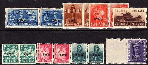 SWA 1941-42 LARGE WARS FULL SET MIXED U.M.M. & L.M.M. SACC 141-148. CAT R695 AS UMM. (SACC 2015)
