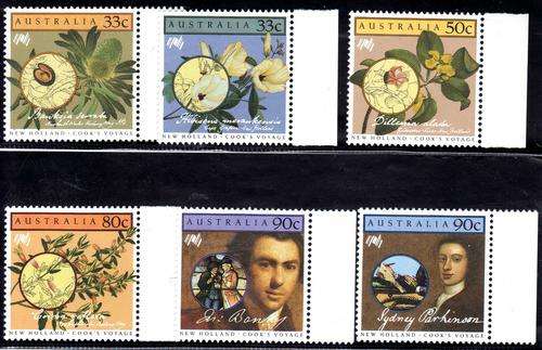 AUSTRALIA 1986 "BICENT AUSTRALIAN SETTLEMENT" 4th ISSUE SET OF 6 U.M.M. SG 1002-7. CAT 7,20 POUNDS.