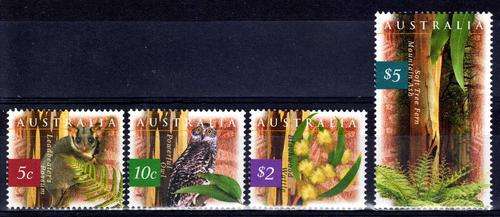 AUSTRALIA 1996 "FLORA AND FAUNA" FIRST SERIES SET OF 4 U.M.M. SG 1622-5. CAT 13,50 POUNDS.