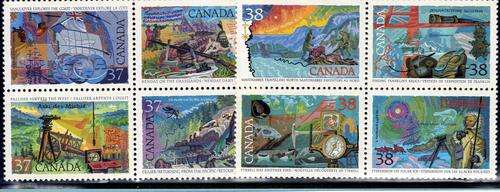 CANADA 1988 & 1989 "EXPLORATION OF CANADA" 3rd & 4th SERIES U.M.M. SG 1285-88 & 1319-22. CAT 9 GBP.