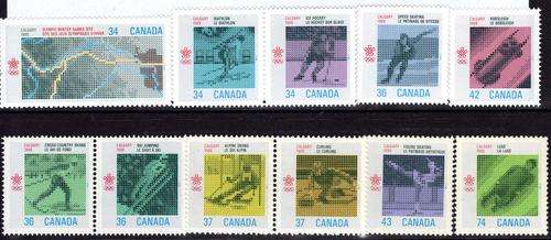 CANADA 1986-88 WINTER OLYMPICS CALGARY 5 SETS U.M.M. CAT 10,90 POUNDS.