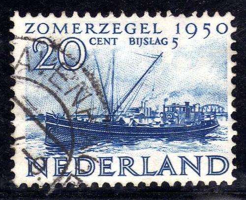 NETHERLANDS 1950 "ZOMERZEGEL" 20+5c V.F.U. SG 718. CAT 23 POUNDS.