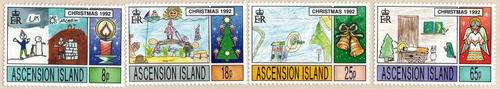 ASCENSION 1992 CHRISTMAS SET OF 4 U.M.M. SG 587-90. CAT 6,3 POUNDS.