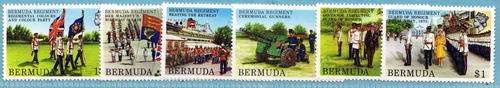 BERMUDA 1982 "BERMUDA REGIMENT" SET OF 6 U.M.M. SG 447-52. CAT 6,75 POUNDS.