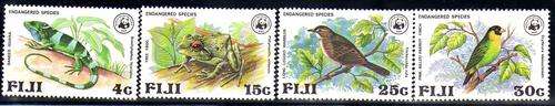 FIJI 1979 "ENDANGERED WILDLIFE" SET OF 4 UMM SG 564-7. CAT 10,20 POUNDS.