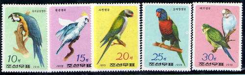KOREA (NORTH) 1975 "BIRDS"  SET OF 5 LMM SG N 1416-20. CAT 12,70 POUNDS.