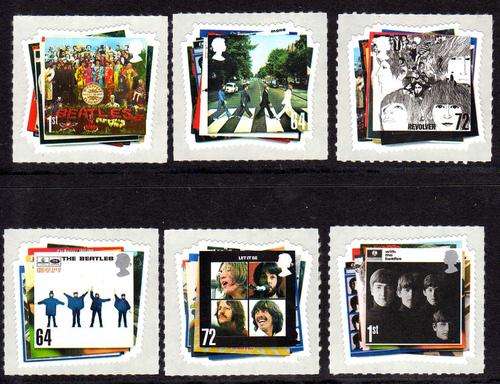 GREAT BRITAIN 2007 "THE BEATLES" SET OF 6 U.M.M. SG 2686-91. CAT 8 POUNDS.