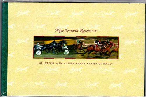 NEW ZEALAND 1996 "FAMOUS RACE HORSES" BOOKLET OF 7 MINI SHEETS UMM. SG 1951. CAT 16 POUNDS.