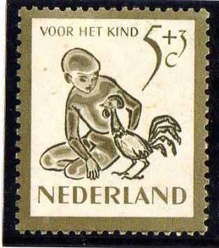 NETHERLANDS 1950 CHILD WELFARE 5c + 3c L.M.M. SG 728. CAT 19 POUNDS.