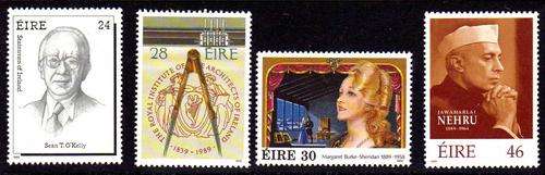 IRELAND 1989 "ANNIVERSARIES AND EVENTS" SET OF 4 U.M.M. SG 728-31. CAT 6 POUNDS.