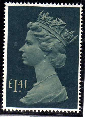 GREAT BRITAIN 1977 1,41 POUND DEFIN UNMOUNTED MINT. SG 1026d. CAT 8,50 POUNDS,