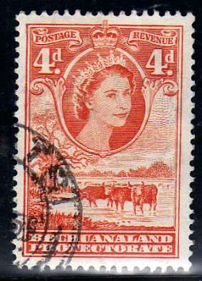 BECHUANALAND 1955 4d DEFIN. VERY FINE USED. SACC 142. CAT R200.(2015)