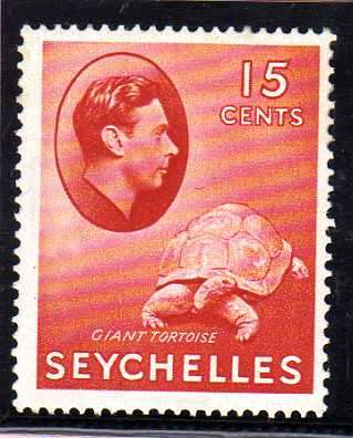 SEYCHELLES 1938 DEFINITIVE 15c BROWN RED, ORDINARY PAPER M.M. SG 139ab. CAT 6,50 POUNDS.