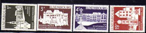 LUXEMBOURG 1975 EUROPEAN ARCHITECTURAL YEAR SET OF 4 U.M.M. SG 943-6. CAT 8,50 POUNDS.