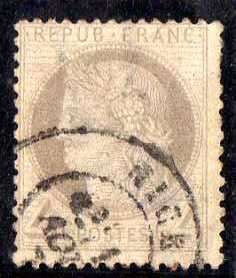 FRANCE 1863 4c GREY USED BUT THINNED. GOOD FACIAL.  SG 109. CAT 65 POUNDS.